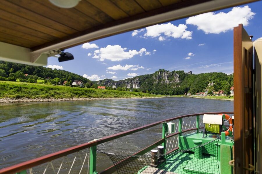 Bad Schandau: Saxon Switzerland Boat Trip - Old Town on the Dresden Side: Canaletto House and St. Marien