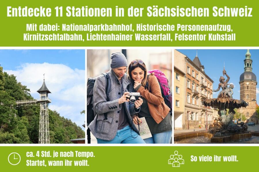Bad Schandau: Scavenger Hunt through Saxon Switzerland - The Kirnitzschtalbahn ride to Lichtenhainer Wasserfall