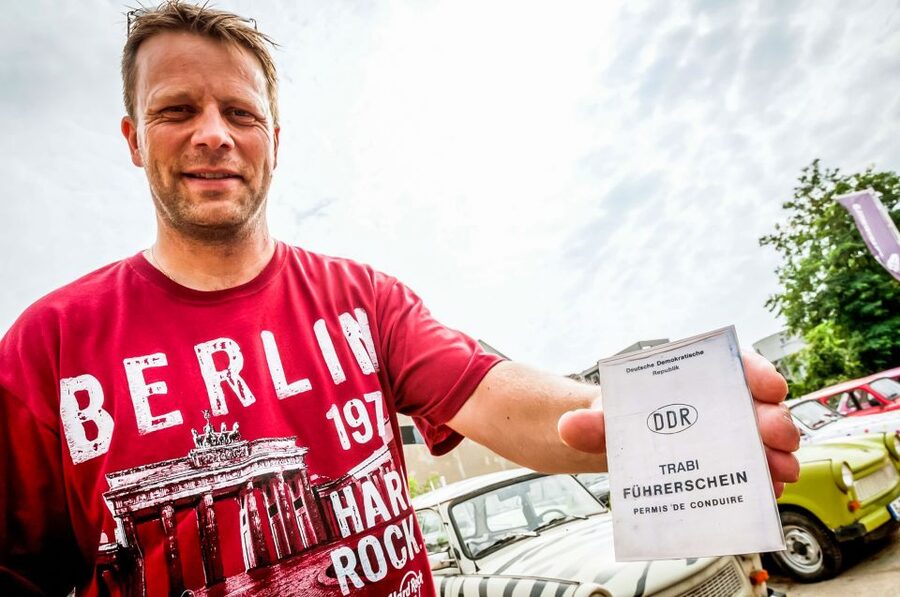 Berlin: 75-minute Trabi Safari - Checkpoint Charlie and the Final Landmark Sprint