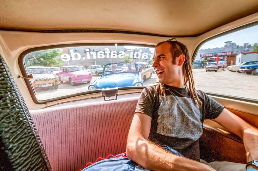 Berlin: 75-minute Trabi Safari - Driving the Trabant: Two-Stroke Feel, Manual Clutch, and Cobblestone Chaos