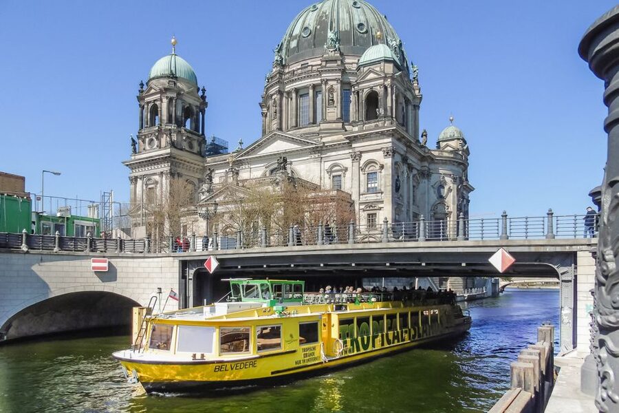 Berlin: Big Bus Hop-On Hop-Off Sightseeing Tour & Currywurst - Spree River Cruise Add-On: A One-Hour Change of Pace (April to October)