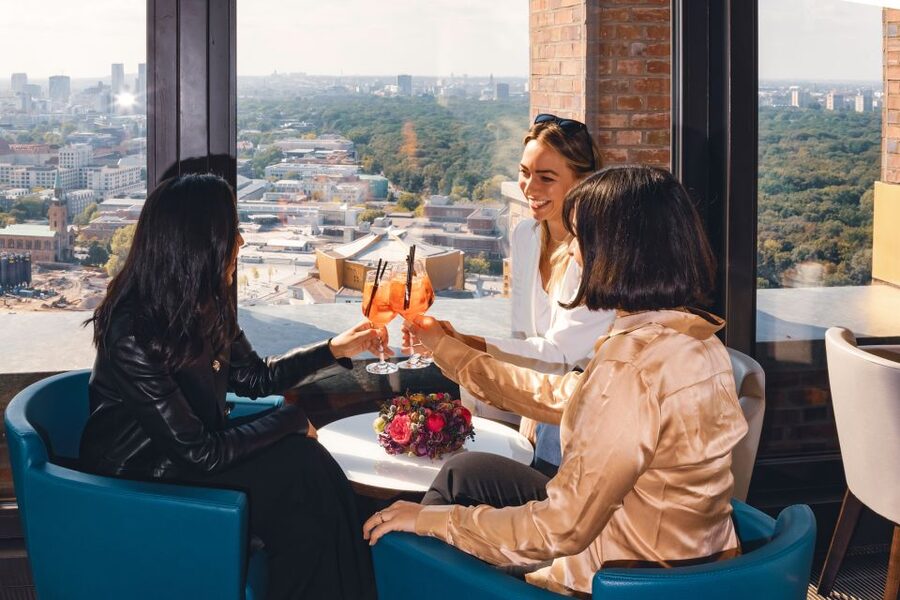 Berlin: Combo-Ticket for Panoramapunkt with Crémant at Café - The Multimedia Exhibit That Makes Your View Actually Make Sense