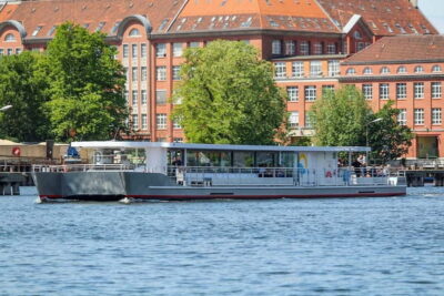 East Side Gallery Spree Cruise in a Solar Catamaran