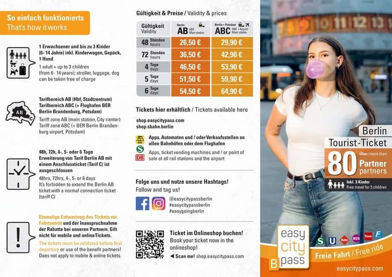 Berlin: EasyCityPass Zone ABC Transportation and Discounts - Not everything is covered: the special line limitation