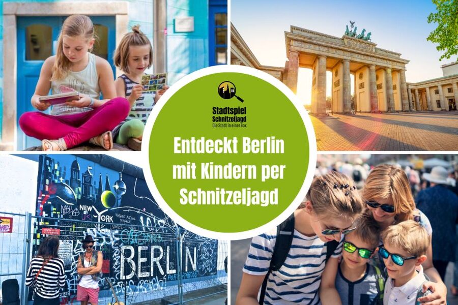 Berlin: Self-Guided Family and School Class Scavenger Hunt - Gendarmenmarkt and Pariser Platz, postcard Berlin through puzzles