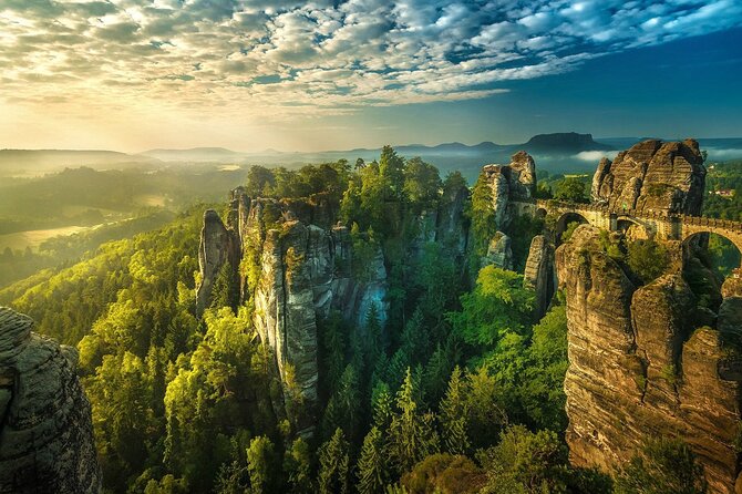 Bohemian and Saxon Switzerland All inclusive trip - Hiking Tour - Neurathen Castle and Bastei Bridge: morning views built for photos