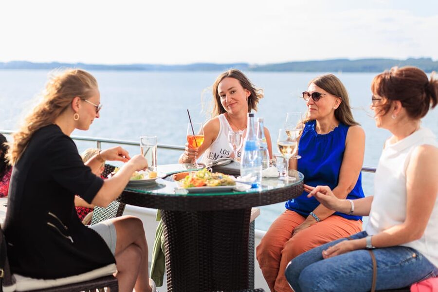 Brombachsee: Ship Tour on the Trimaran "MS Brombachsee" - Trimaran MS Brombachsee: big ship feel, easy onboard flow
