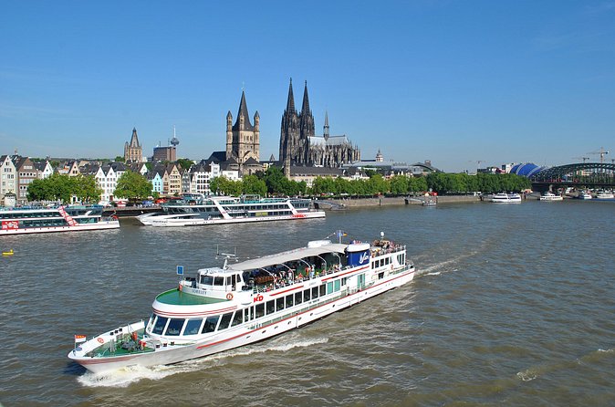 Cologne Rhine River 1-Hour Sightseeing Cruise - Chocolate Museum along the water: modern building, river setting