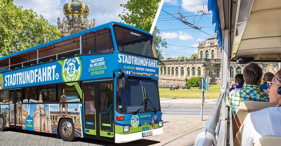 Dresden: 1-Day Hop-On-Hop-Off Bus Tour - Included guided moments: Zwinger, Fürstenzug, and an outdoor Frauenkirche stop