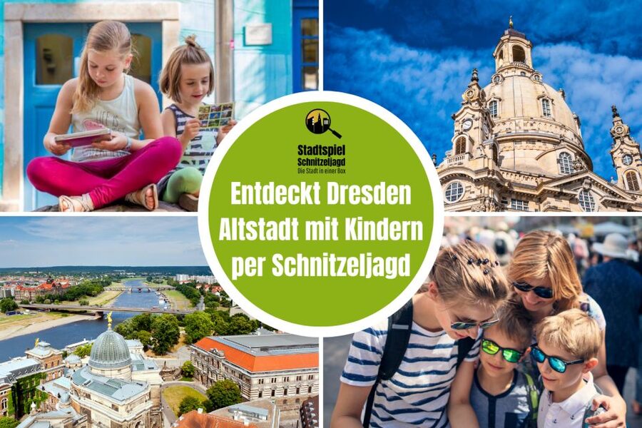 Dresden: Old Town Scavenger Hunt for Children - First stretch: Augustus Bridge, Catholic Court Church, and Brühl’s Terrace