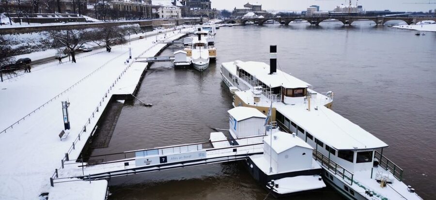 Dresden: Paddle Steamer Winter Cruise to Pillnitz - Getting to the Piers Under Brühlsche Terrasse (And Not Missing Boarding)