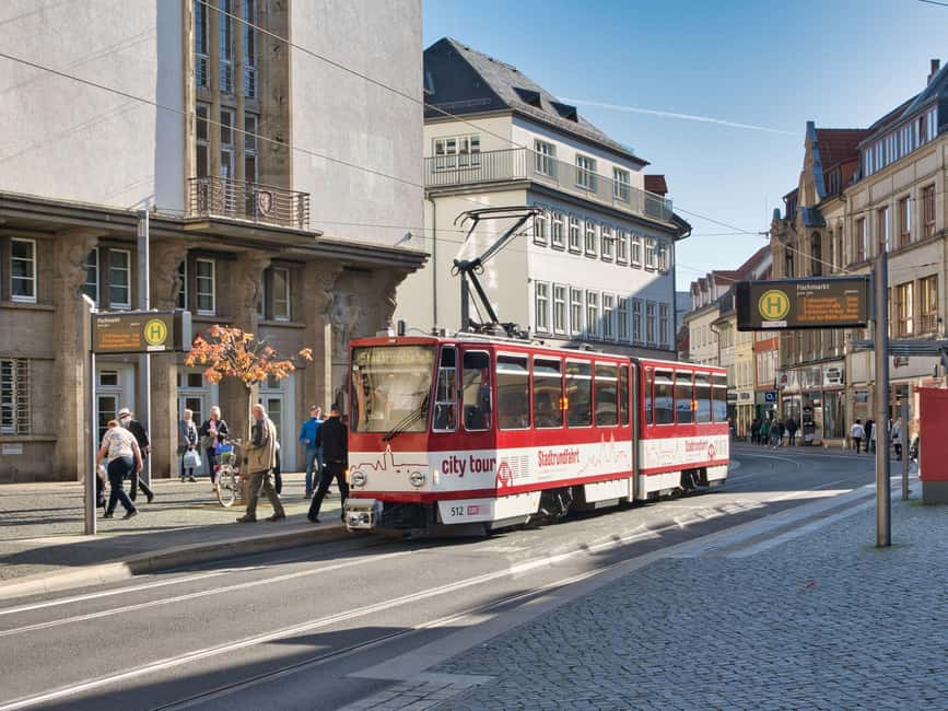 Erfurt Tour - City tour with the historic tram - Getting On at Domplatz-Süd Without Wasting Time