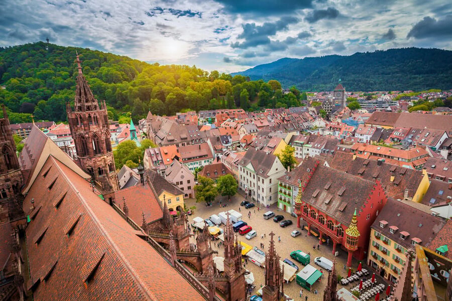 Freiburg: Exciting City Tour with sightseeing and history - Rathausplatz and Old Town Hall, where Freiburg sets the rules