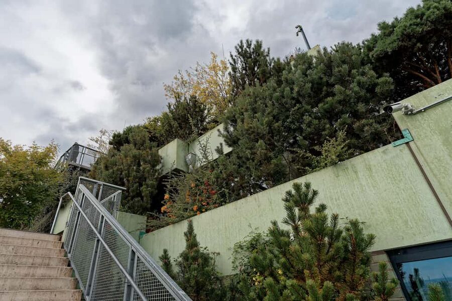 Green Bunker Tour on St. Pauli – the original - Roof garden payoff, the panoramic view you can line up with landmarks