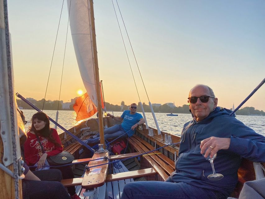 Hamburg: Alster River Sailboat Tour with Sundowner - What you see on the Alster: skyline highlights from the water