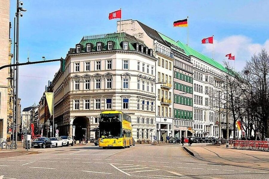 Hamburg: Hop-On Hop-Off Bus Tour Yellow Double Decker - Old Town Stops: Michaelis Church and Classic Streets