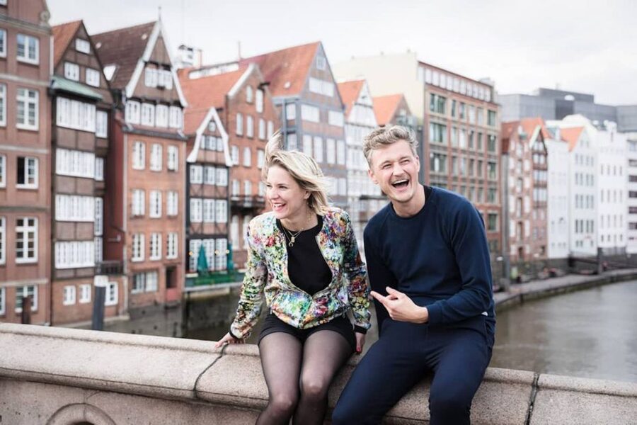 Hamburg: Private Couples' Photoshoot and Walking Tour - Rathaus City Hall: clean lines, classic couple framing, and steady photo time
