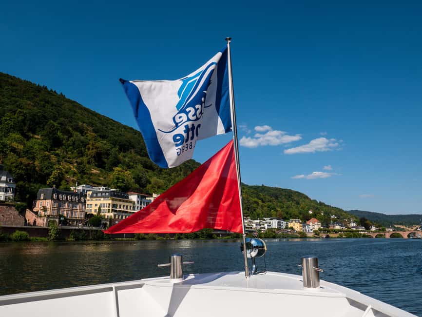 Heidelberg: Neckar River Sightseeing Boat Tour with Drink - Old Bridge from below, plus why that angle matters