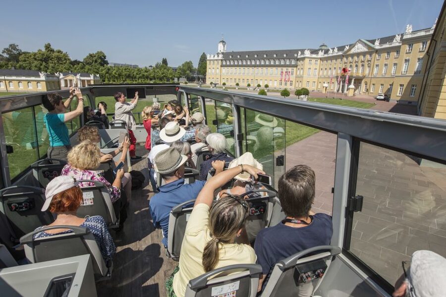 Karlsruhe: 24-Hour Hop-On Hop-Off Sightseeing Bus Ticket - Karlsruhe in one smooth ride, fan-shaped city plan and open-top views