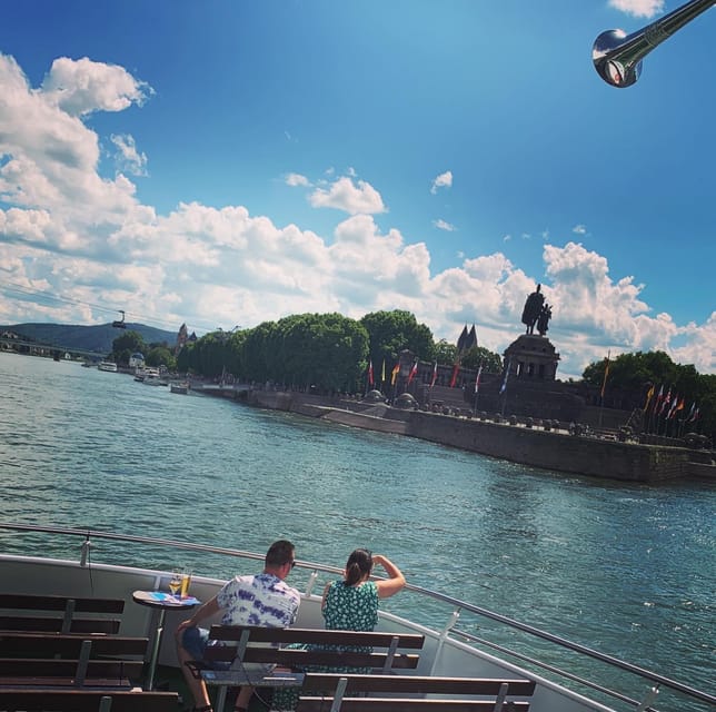 Koblenz: City & Sightseeing Boat tour on the Rhine - Onboard practicalities: open deck stairs, dogs, and snacks