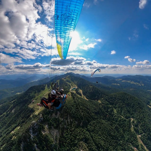 Lenggries: Tandem Paragliding Flight - Landing near the cable car, plus the video and photo handoff