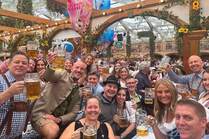 Munich Oktoberfest Tour With Hofbräu Beertent Tickets, Beer, Food - The Hofbräu-Festzelt seat is the big win
