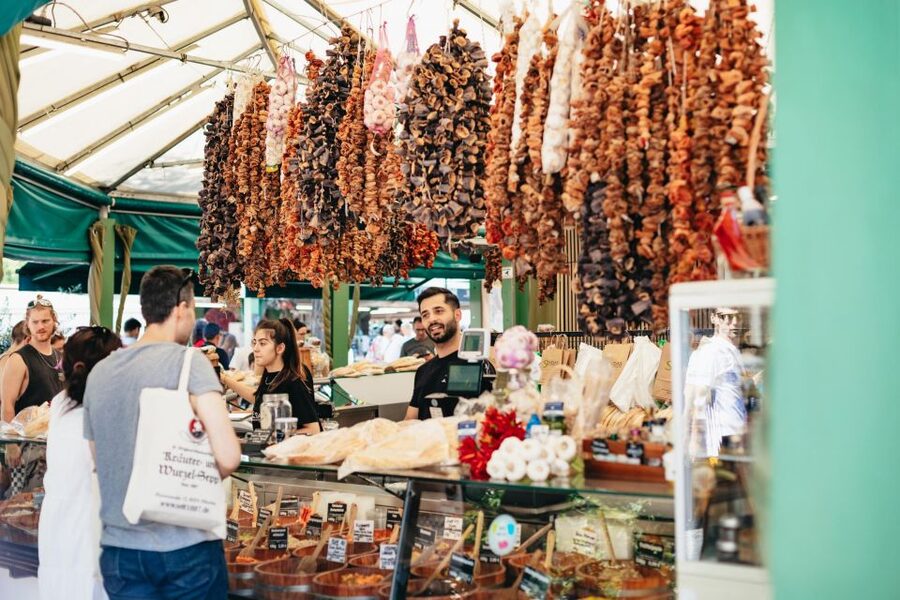 Munich: Viktualienmarkt Food Tour - Exotic Fruit and International Bites That Still Feel Munich