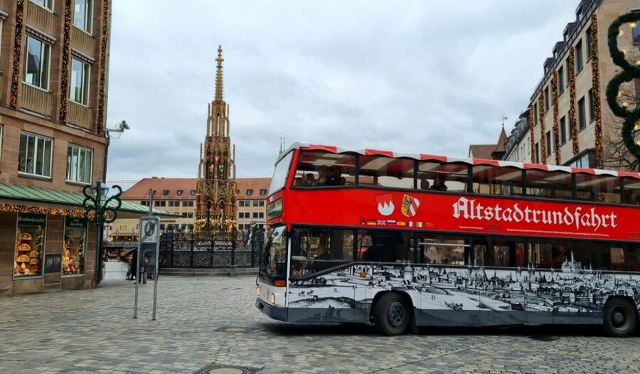 Nuremberg: Old Town Guided Tour By Bus - Where the tour starts at Hauptmarkt 27 and the Beautiful Fountain