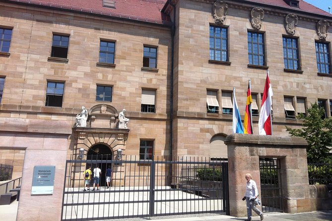 Nuremberg WWII Tour, Courtroom 600 and 3rd Reich Sites - Zeppelinfeld: grandstand geometry, 1909 Zeppelin landings, and 1945 symbolism