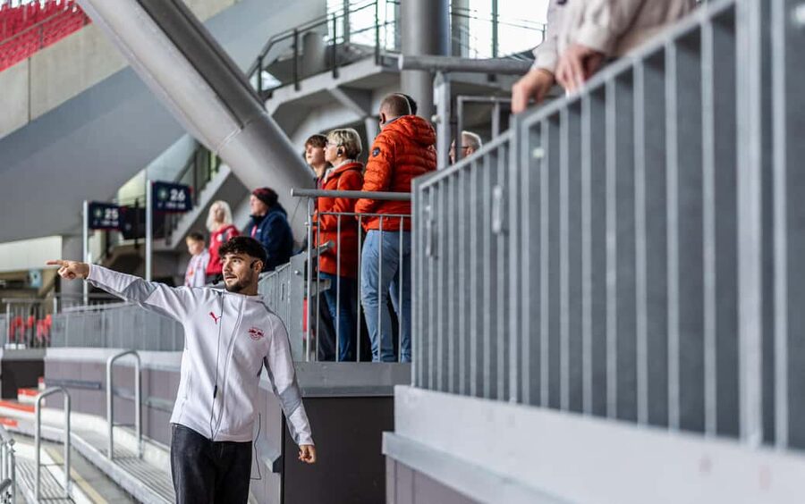 Red Bull Arena Leipzig: Stadium Access & Guided Walking Tour - Match day tour and Warm-up Tour access, when the stadium is actively in motion