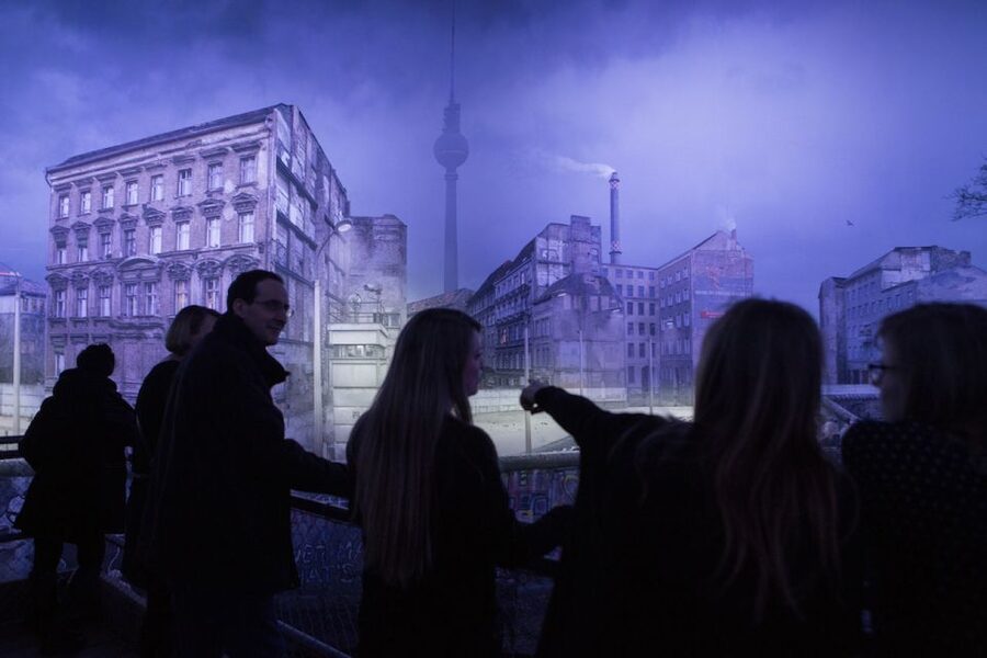 THE WALL: asisi Panorama Berlin Ticket - The 4-meter visitor platform, where the Wall becomes a picture you can read