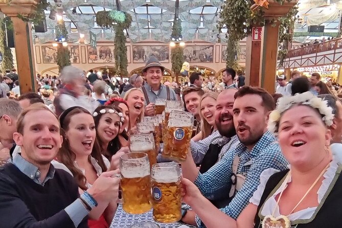 VIP Oktoberfest experience with table in big beer tent - The Hofbräuhaus atmosphere: strong Oktoberfest beer, food, and live music
