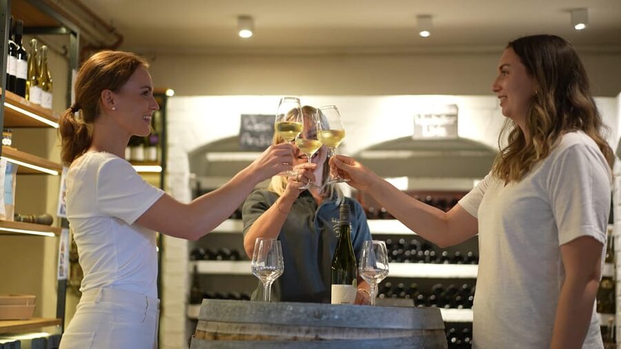 Winetasting / Weinprobe Koblenz - The tasting itself, three regional wines plus real Q&A